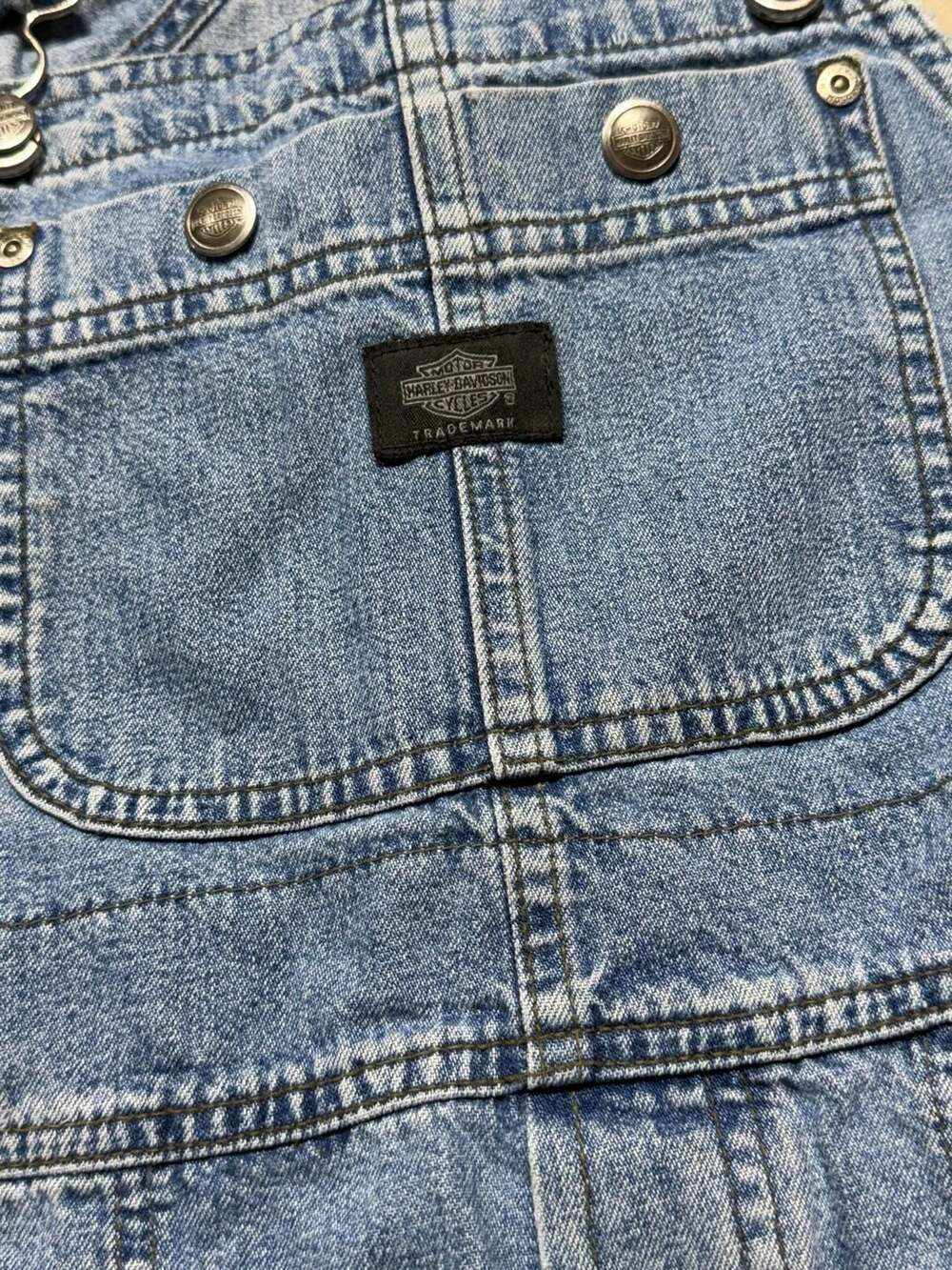 Vintage Harley-Davidson Denim Bib Overalls Medium - Picture 2 of 8